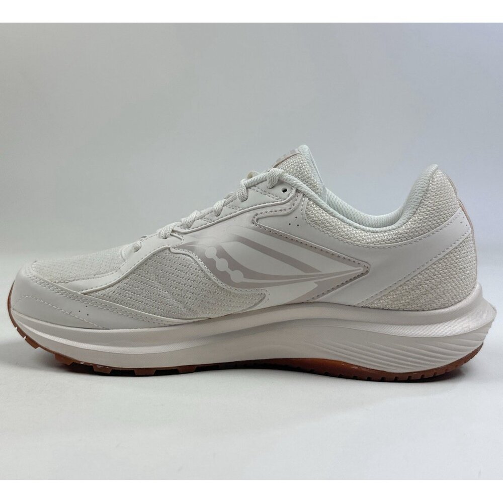 Saucony Cohesion 17 Women 11 Wide White Pink Shoes Running Athletic S10944-130 - Picture 3 of 9